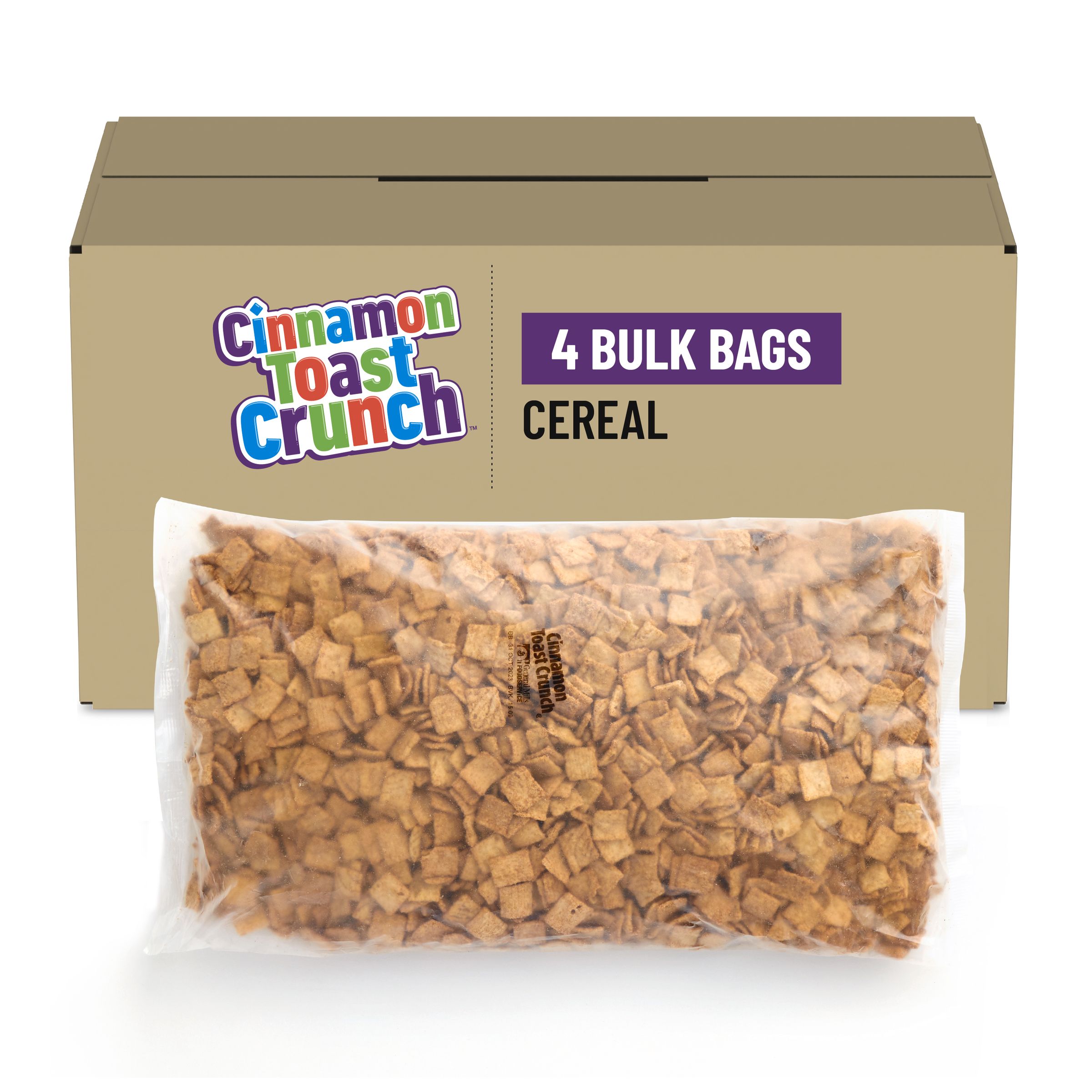  Case Optimized Hero Cinnamon Toast Crunch Cereal Bulk Bag 4/45 OZ