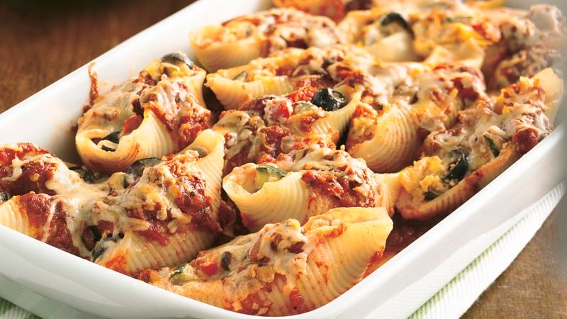Cheese- and Vegetable-Stuffed Shells