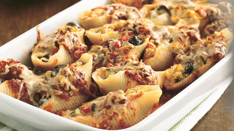 Cheese- and Vegetable-Stuffed Shells