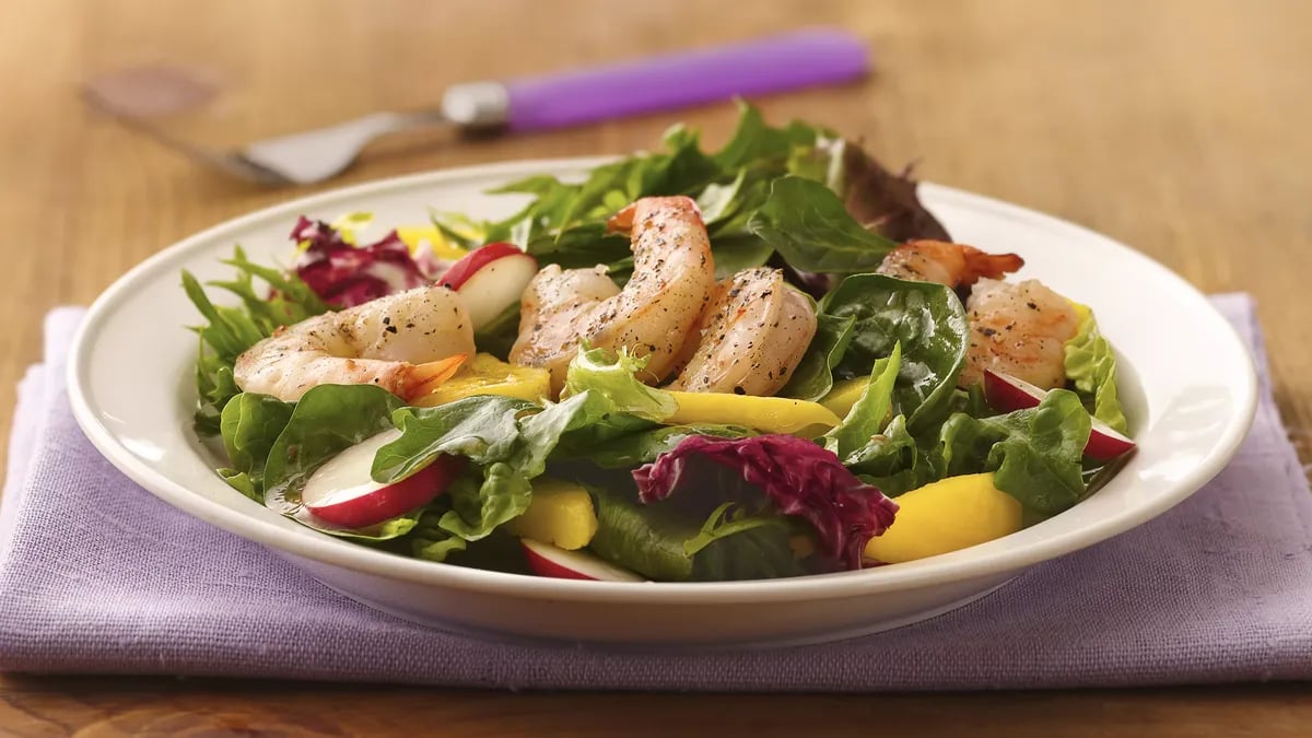 Peppered Shrimp and Mango Salad