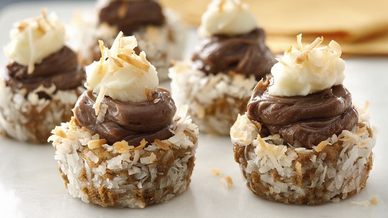 Macaroon-Peanut Butter-Chocolate Tartlets