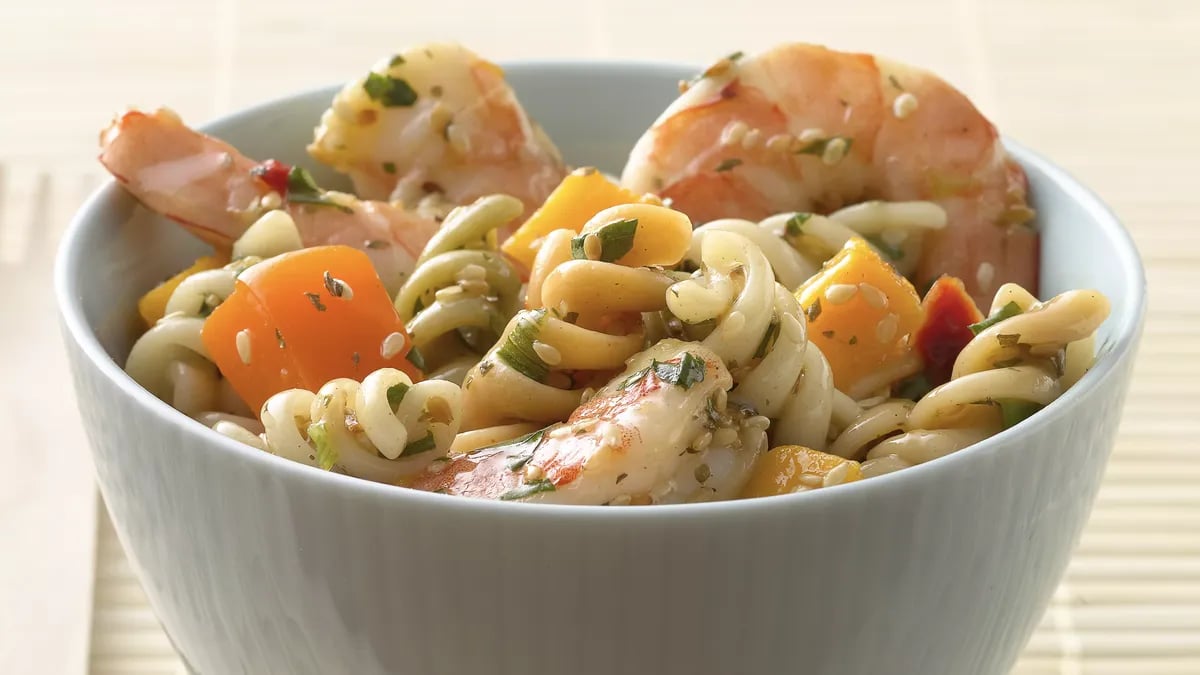 Thai Shrimp and Mango Pasta Salad