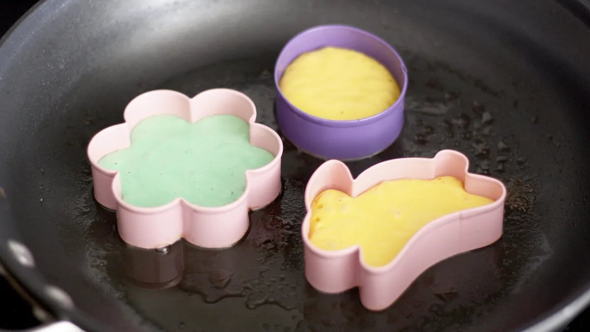 Easter Rainbow Pancakes