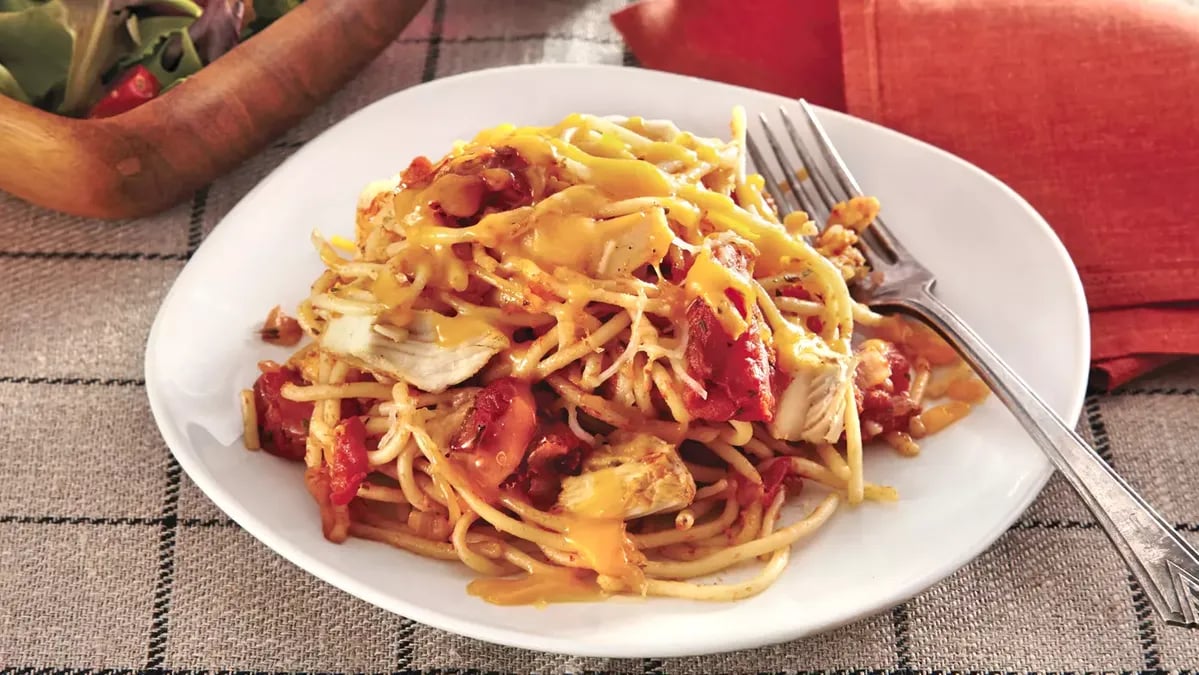 Cheesy Chicken Spaghetti