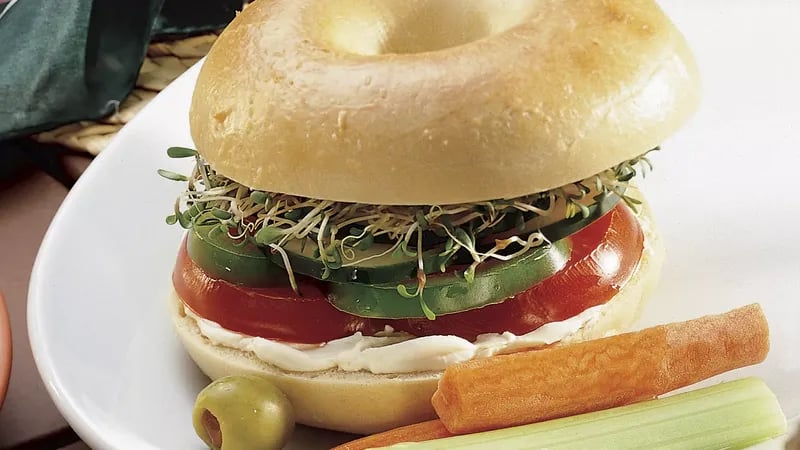 Veggie Bagel Sandwiches