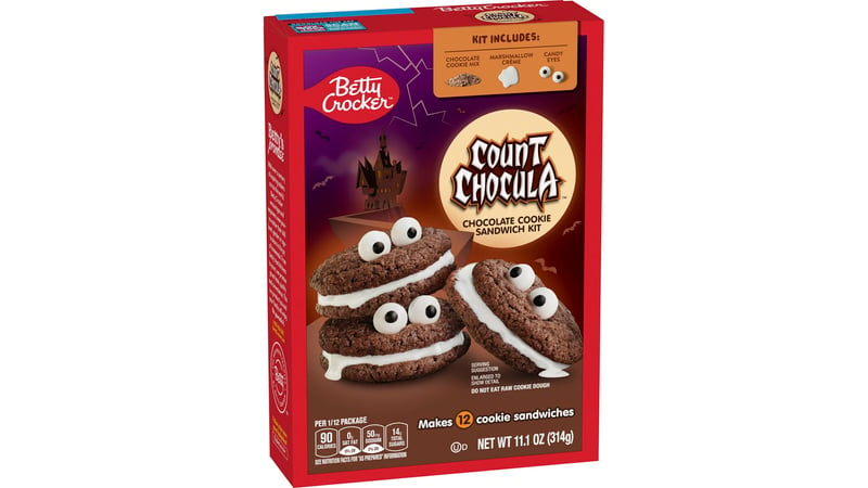 Betty Crocker Count Chocula Chocolate Cookie Sandwich Kit, 11.1 oz 