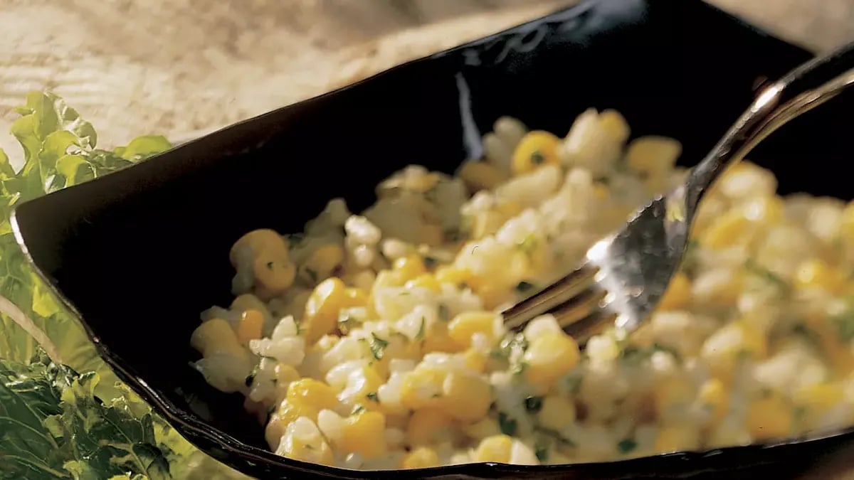 Creamy Corn and Garlic Risotto