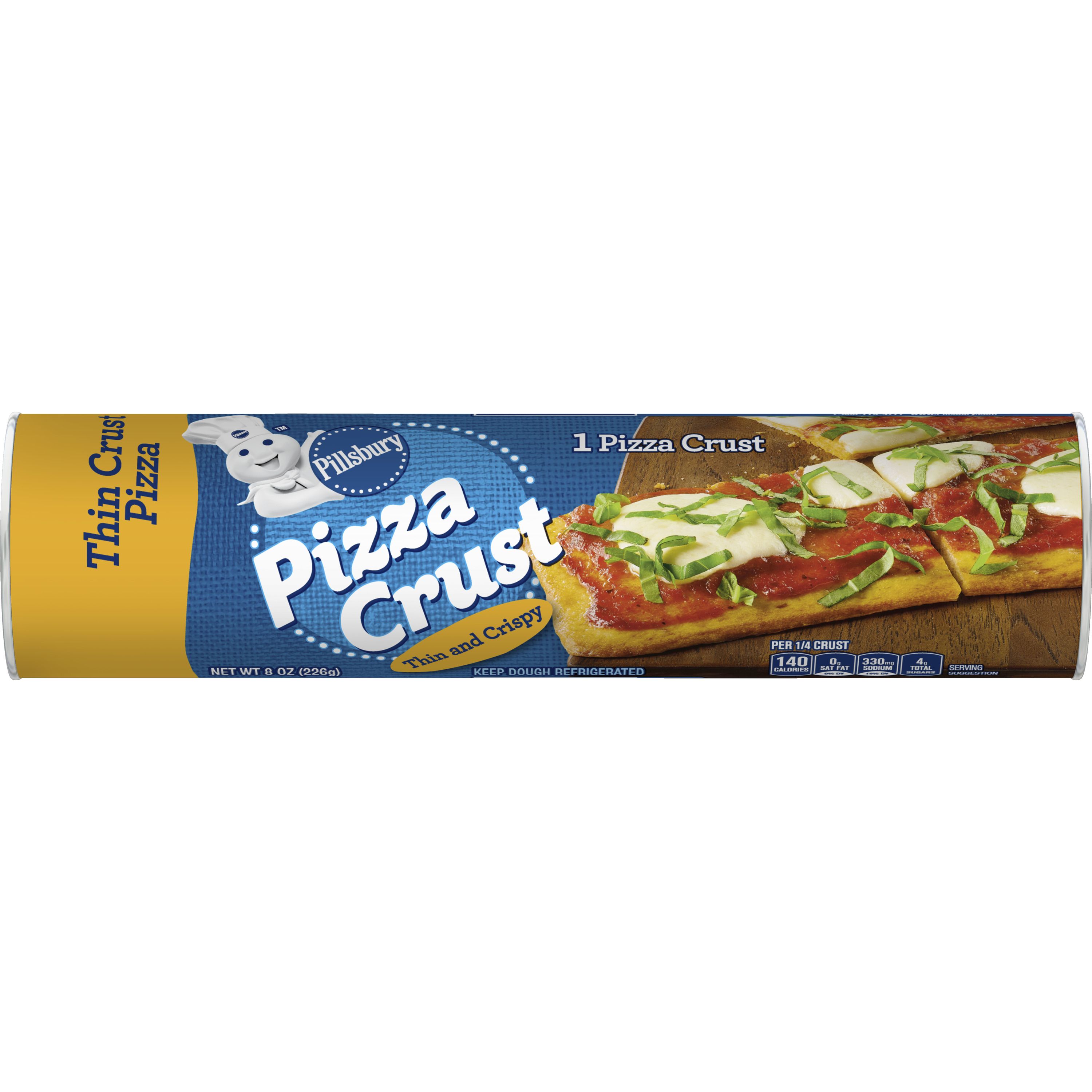 Pillsbury Thin and Crispy Pizza Crust Dough, 8 oz - Front