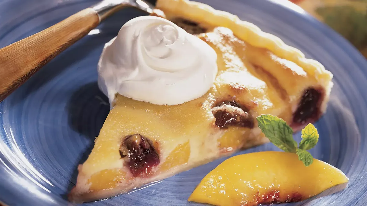 Peachy Cherry-Almond Tart