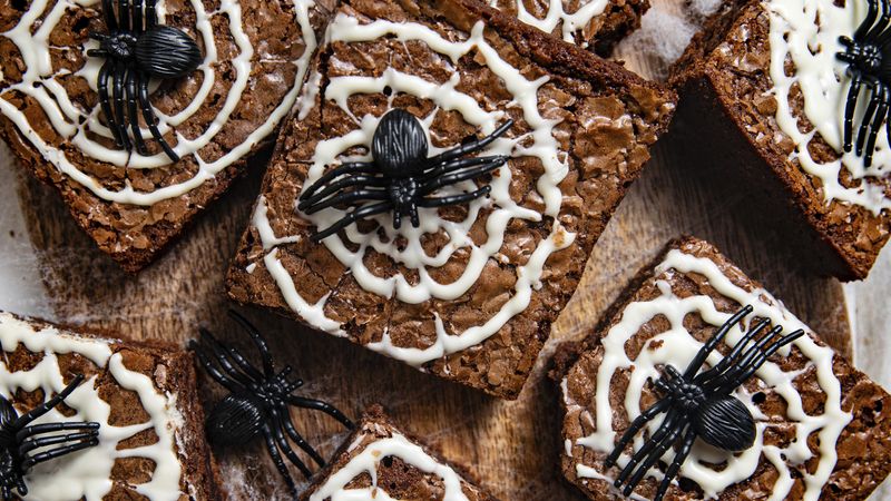 Spooky Spiderweb Brownies