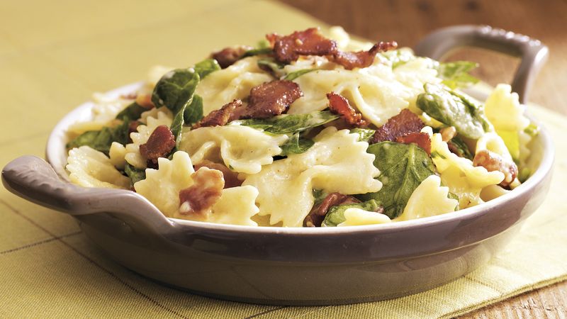 Spinach and Bacon Mac and Cheese