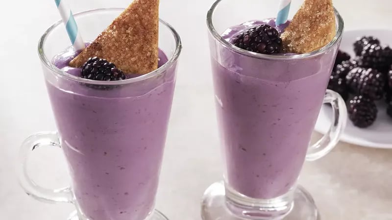 Blackberry Cobbler Milkshakes