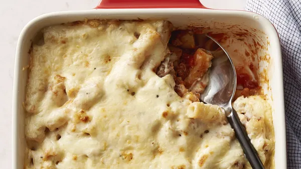 Tomato-Alfredo Baked Ziti