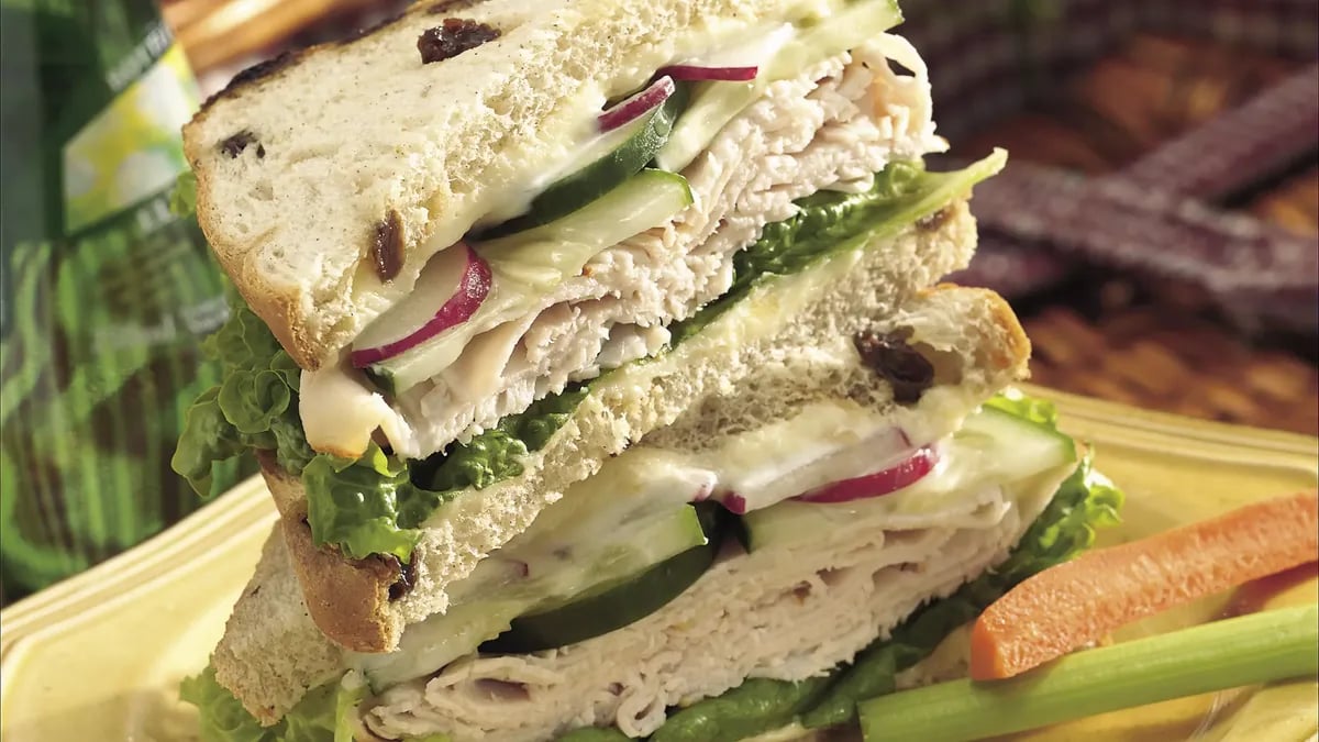 Swiss Almond Turkey Sandwiches