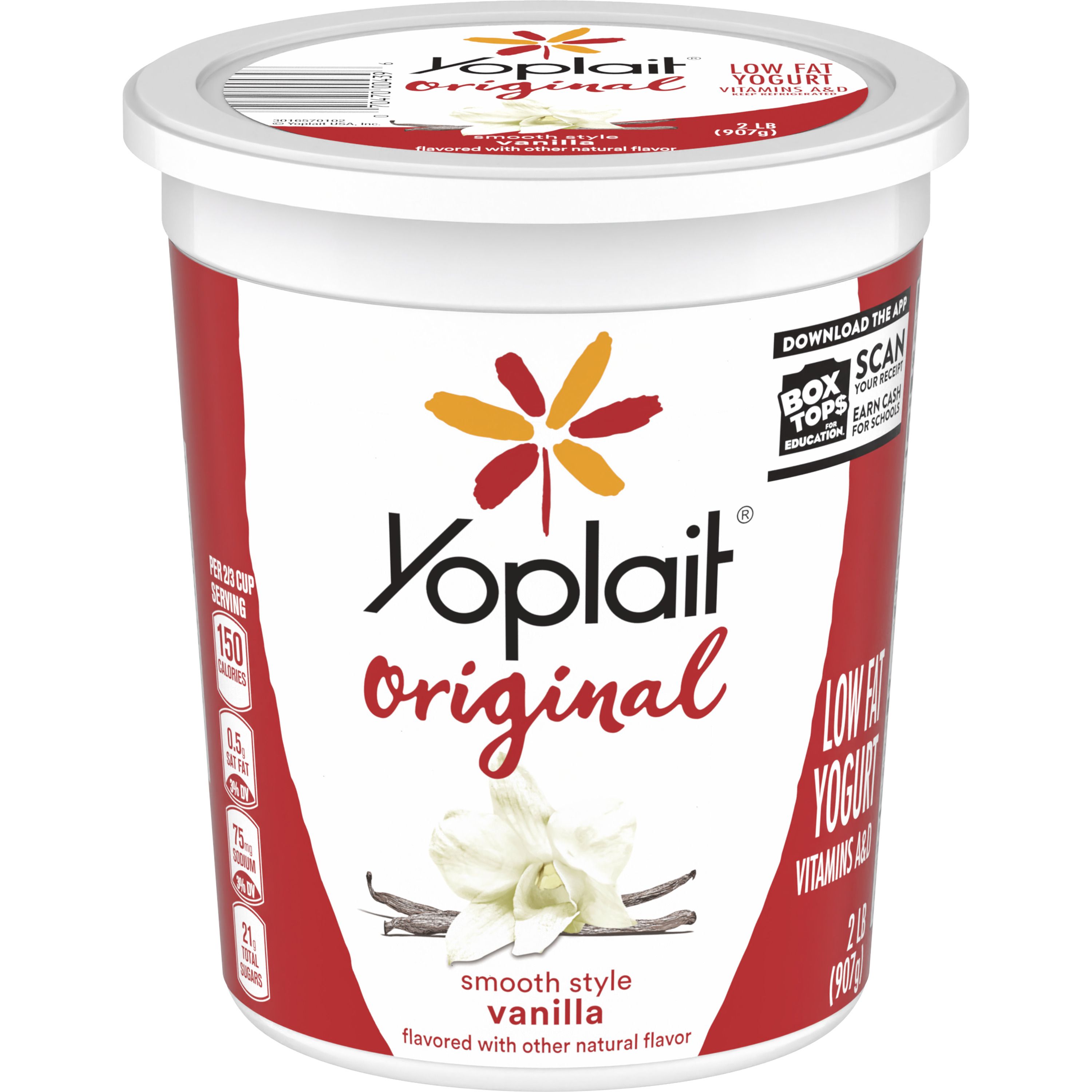 Yoplait Original Yogurt Bulk Tub Low Fat Vanilla 32 oz