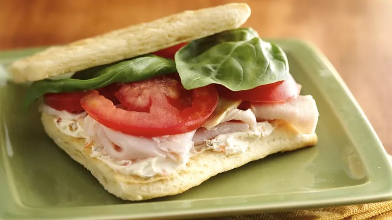 Mini Turkey-Basil Sandwiches