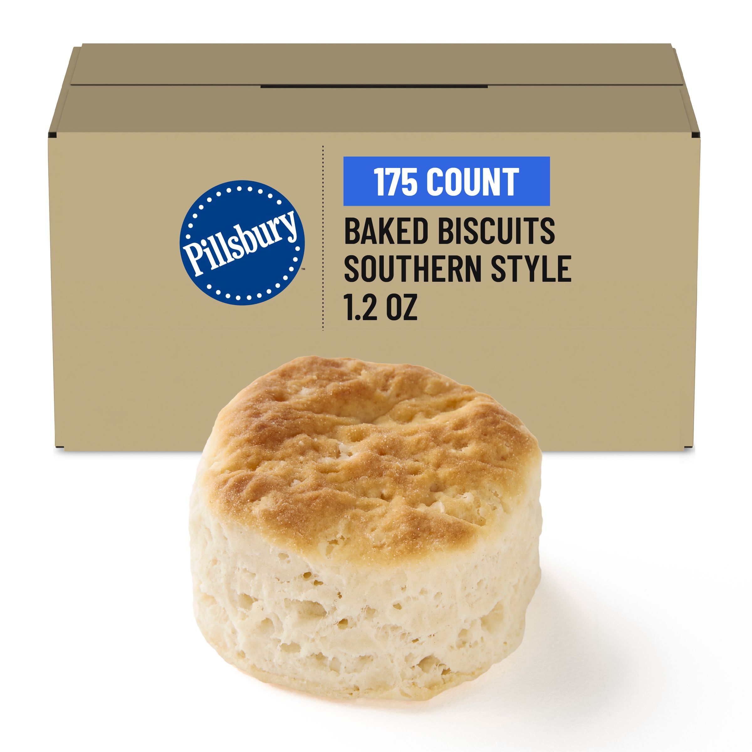  Case Optimized Hero Pillsbury Frozen Baked Biscuits Bulk Southern Style 175/1.2 OZ
