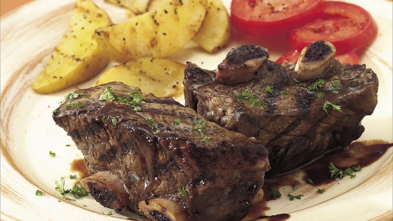 Grilled Short Ribs with Balsamic Sauce