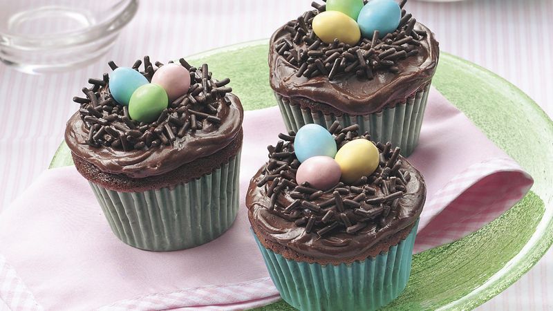 Easter Bird's Nest Cupcakes