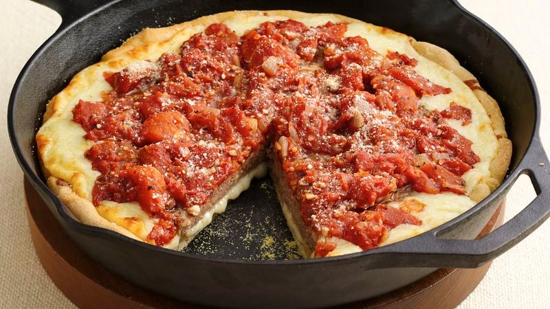 Hot Sausage Cast-Iron Skillet Pan Pizza Recipe