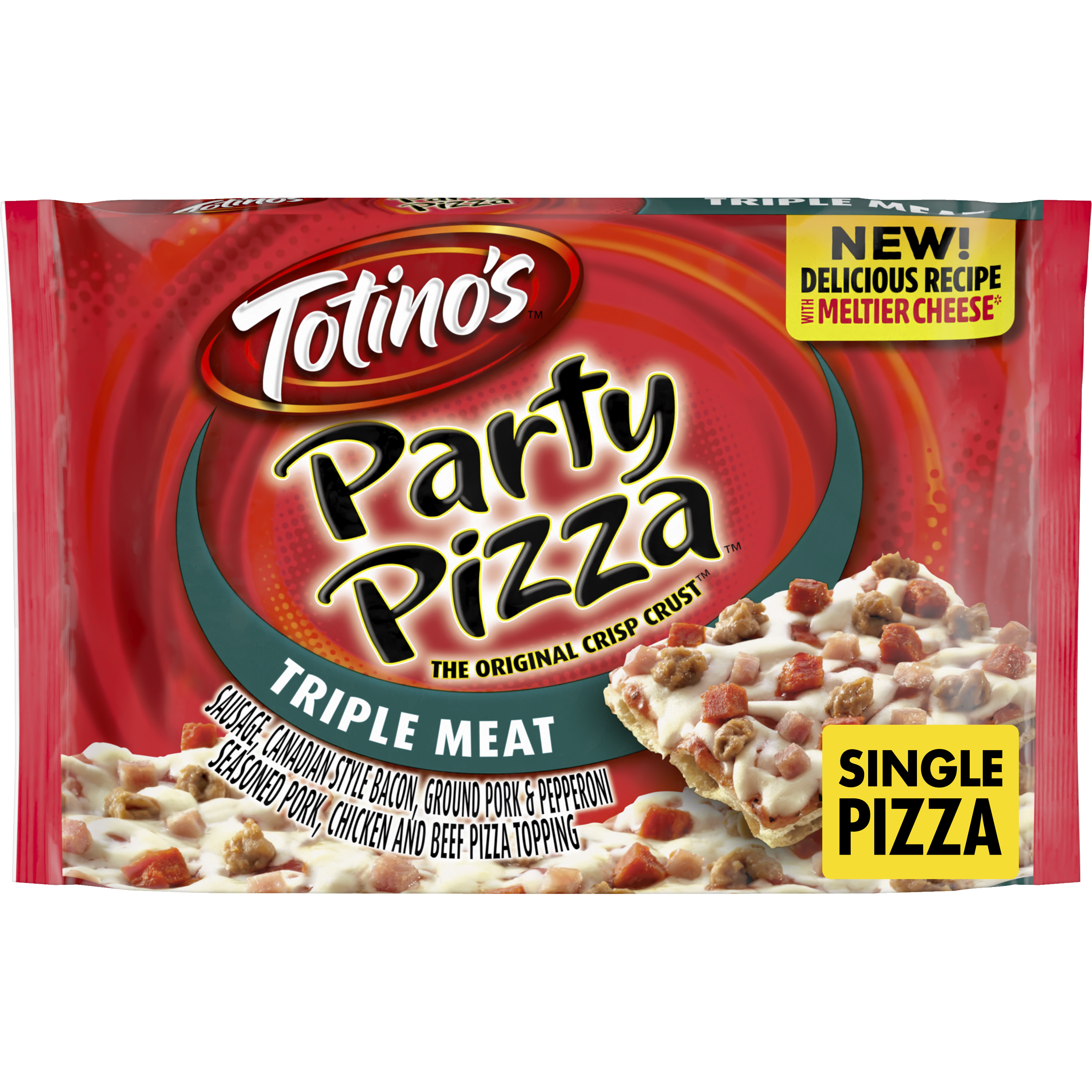 Triple Meat Party Pizza Pack | Square Pizza | Totino's™ US