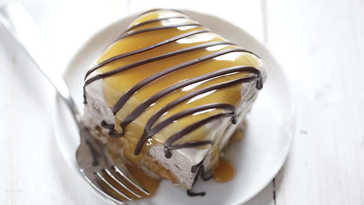 Peanut Butter Salted Caramel Icebox Cake