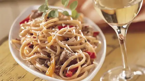 Linguine with Spicy Chicken Sauce-image