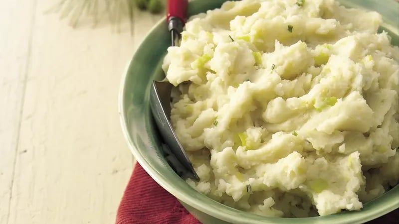 Leek and Garlic Mashed Potatoes