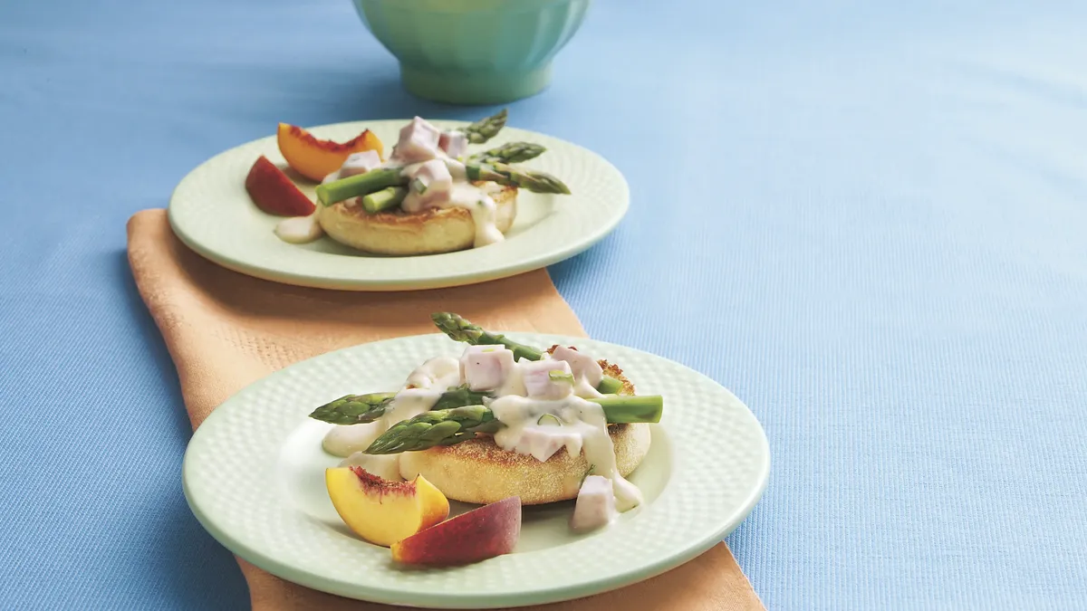 Dijon Ham and Asparagus Muffins