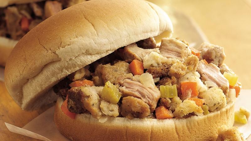Slow-Cooker Turkey and Dressing Sandwiches