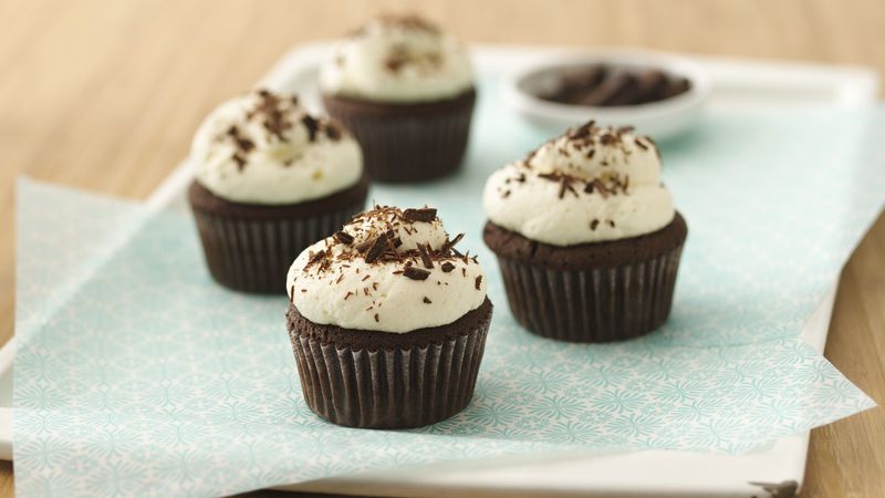 Dark Chocolate Chip-Mascarpone Cupcakes