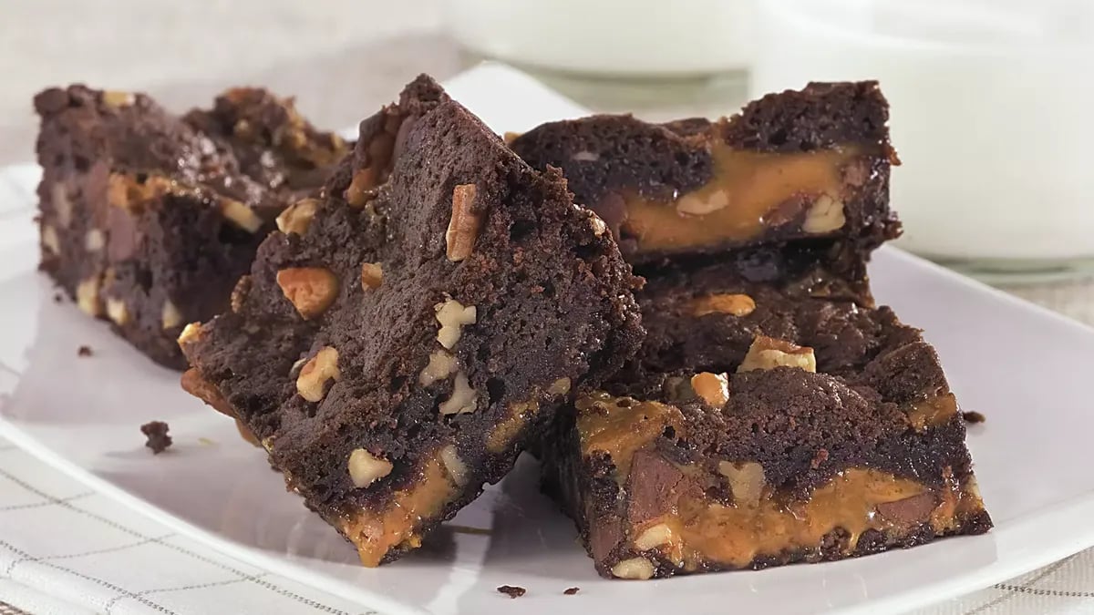 Dark Chocolate Caramel Brownies