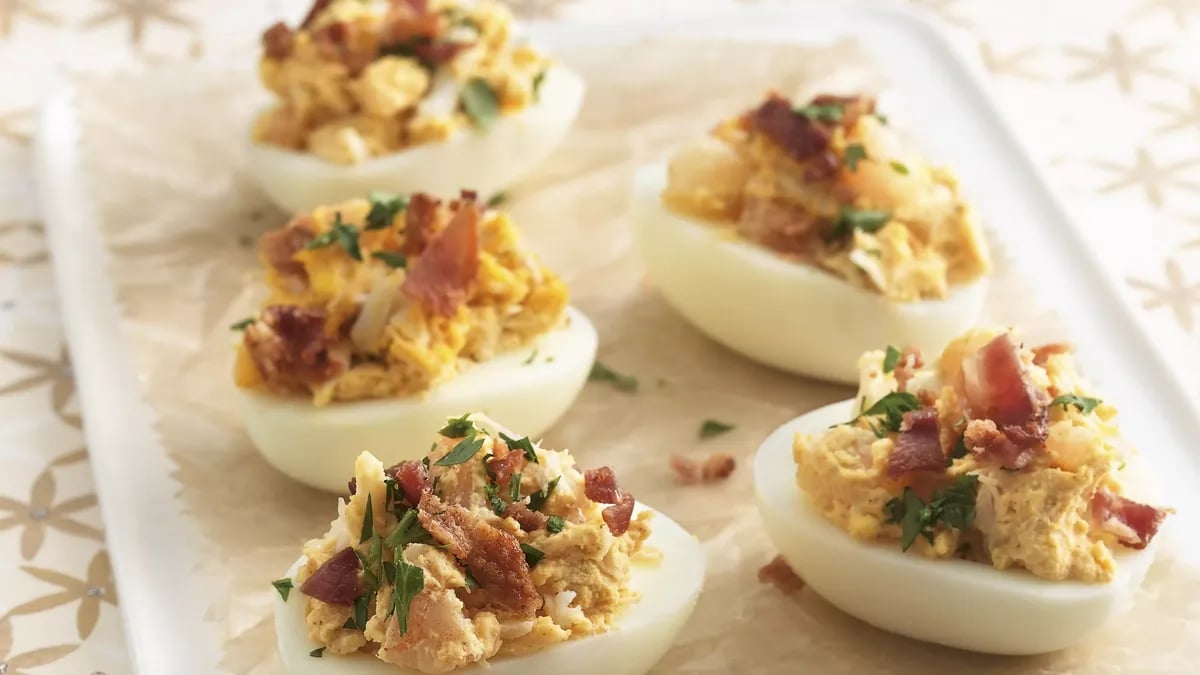 Seafood Deviled Eggs