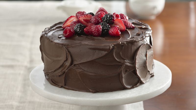 Berry-Topped Chocolate Cake 
