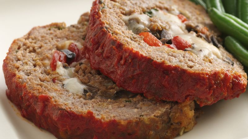 Italian Cheese-Stuffed Meatloaf