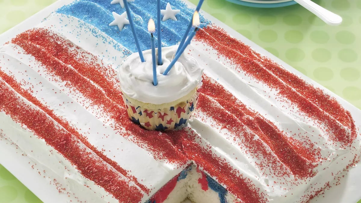 Sparkling Fourth of July Cake