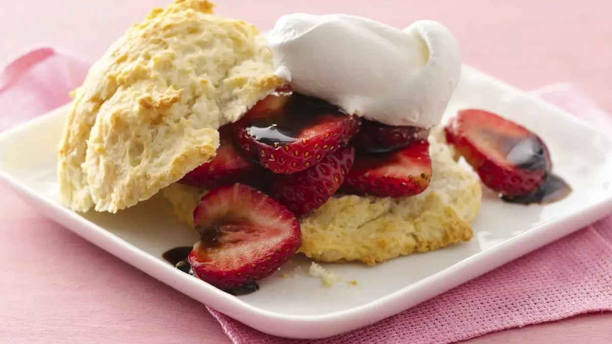 Balsamic Strawberry Shortcakes