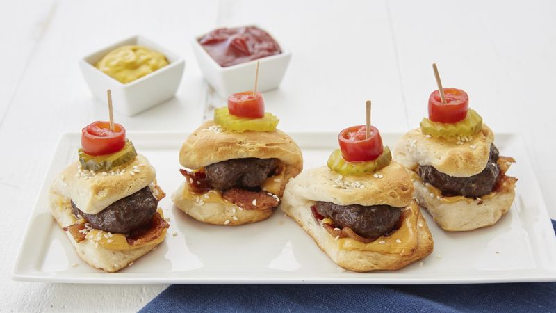 Bacon Cheeseburger-Stuffed Biscuit Sliders