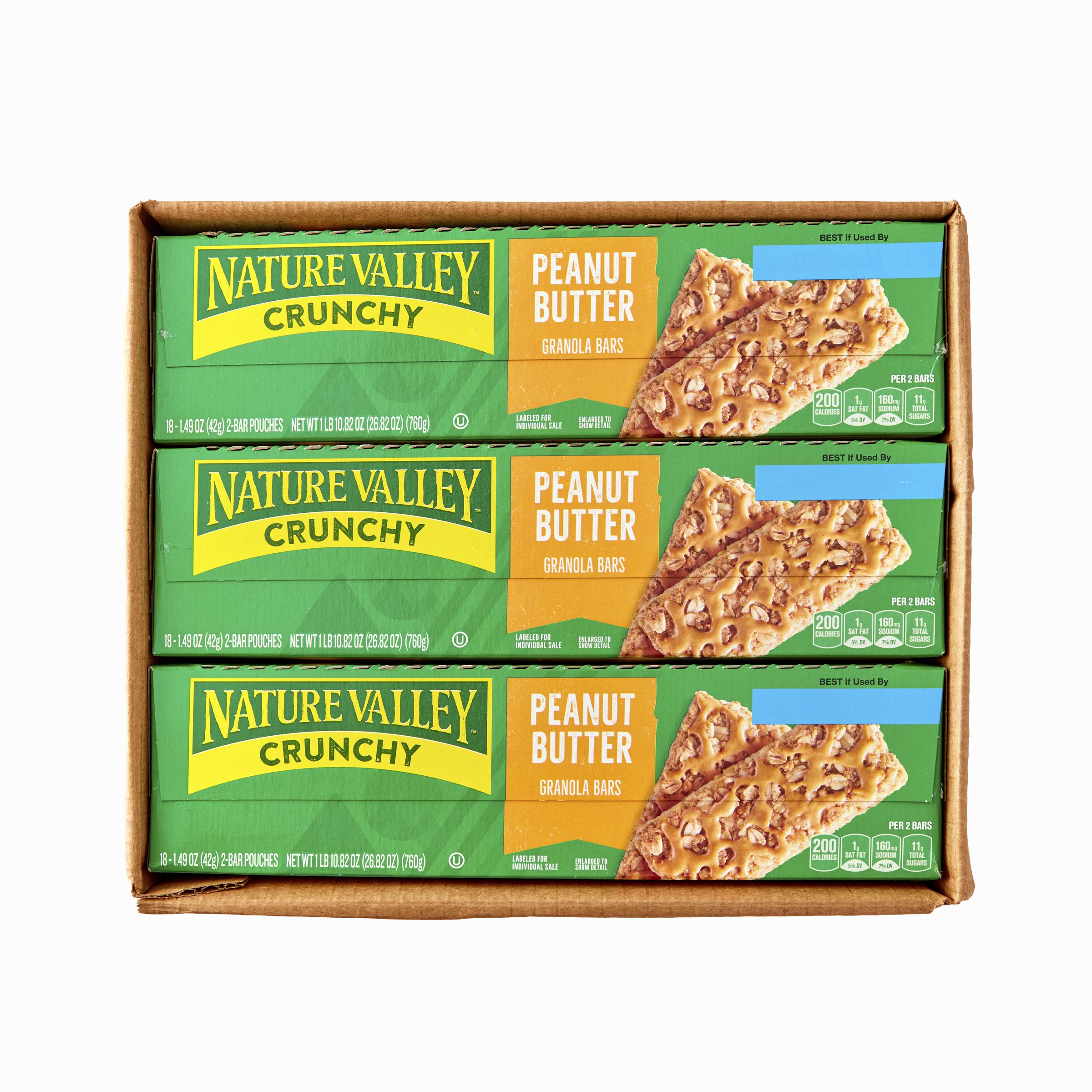  Open Case Nature Valley(TM) Crunchy Granola Bars Peanut Butter (Double Bar) (18 ct) 1.49 oz oz