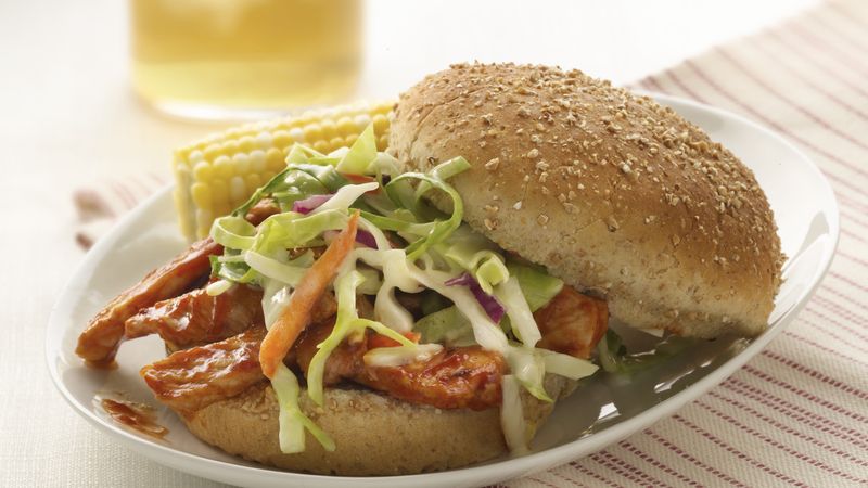 Barbecued Pork Sandwiches with Slaw