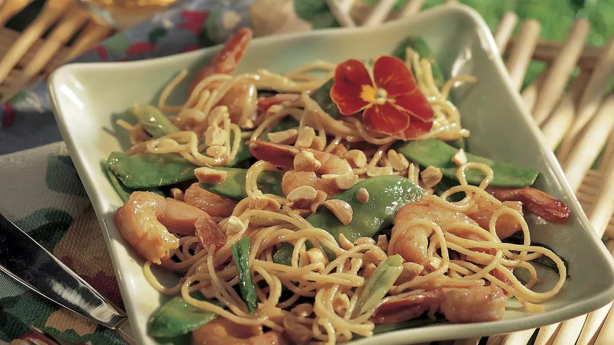 Peanutty Shrimp Stir-Fry