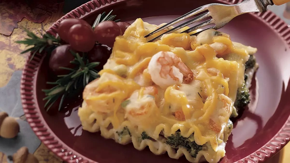 Broccoli-Shrimp Lasagna