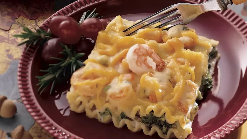 Broccoli-Shrimp Lasagna