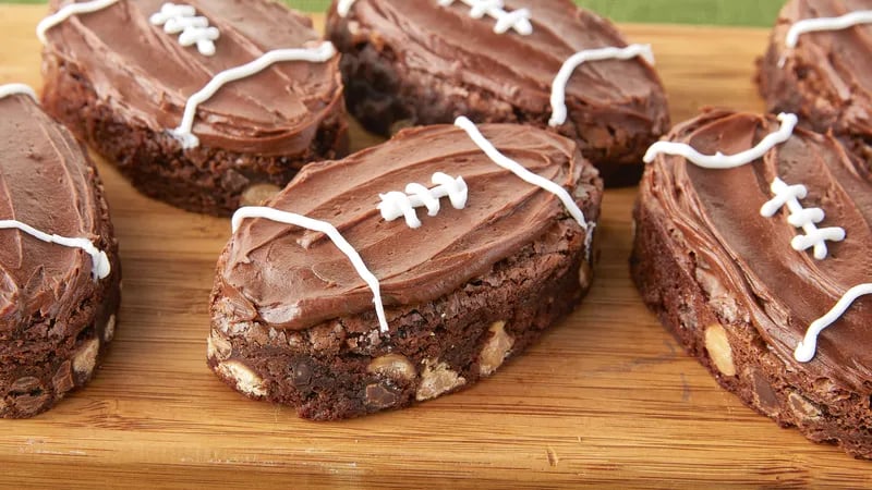 Peanut Butter Football Brownies