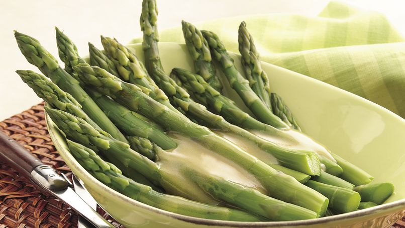 Asparagus with Maple-Mustard Sauce