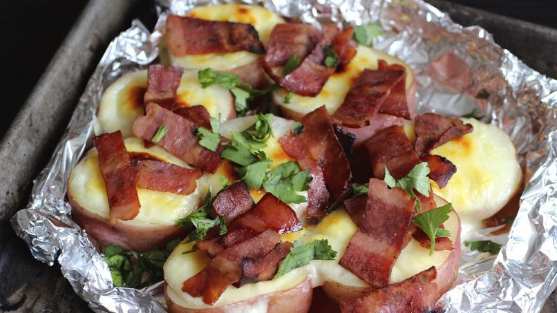 Baked Potatoes with Cheddar and Bacon