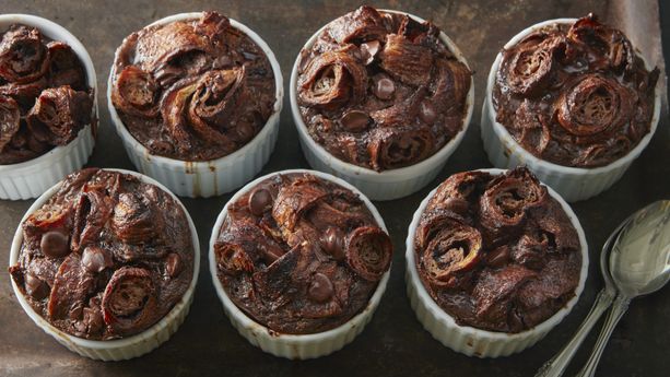 Chocolate Croissant Truffle Bread Pudding