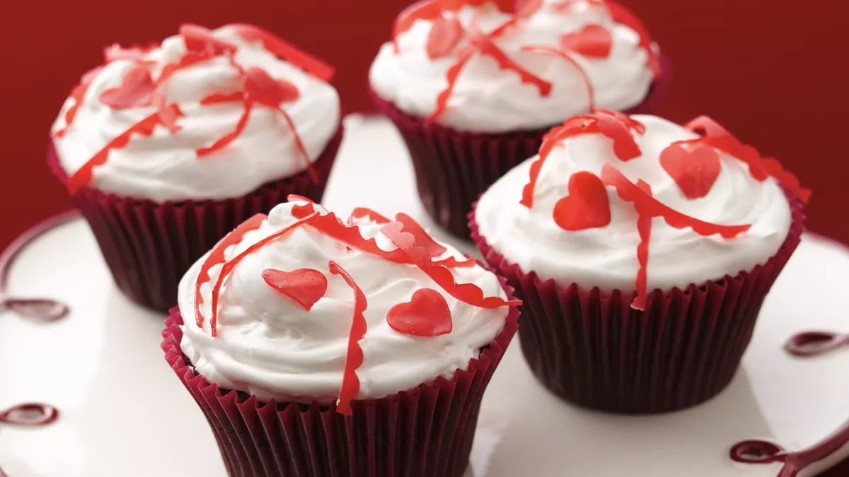 Gluten-Free Valentine Confetti Cupcakes