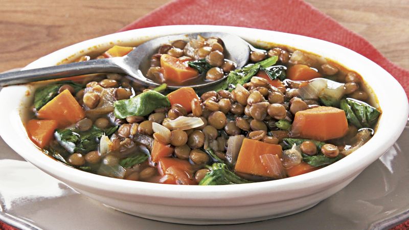 Slow-Cooker Lentil and Spinach Soup