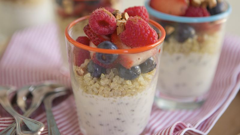 Slow Cooker Berry Breakfast Quinoa - Eat Yourself Skinny